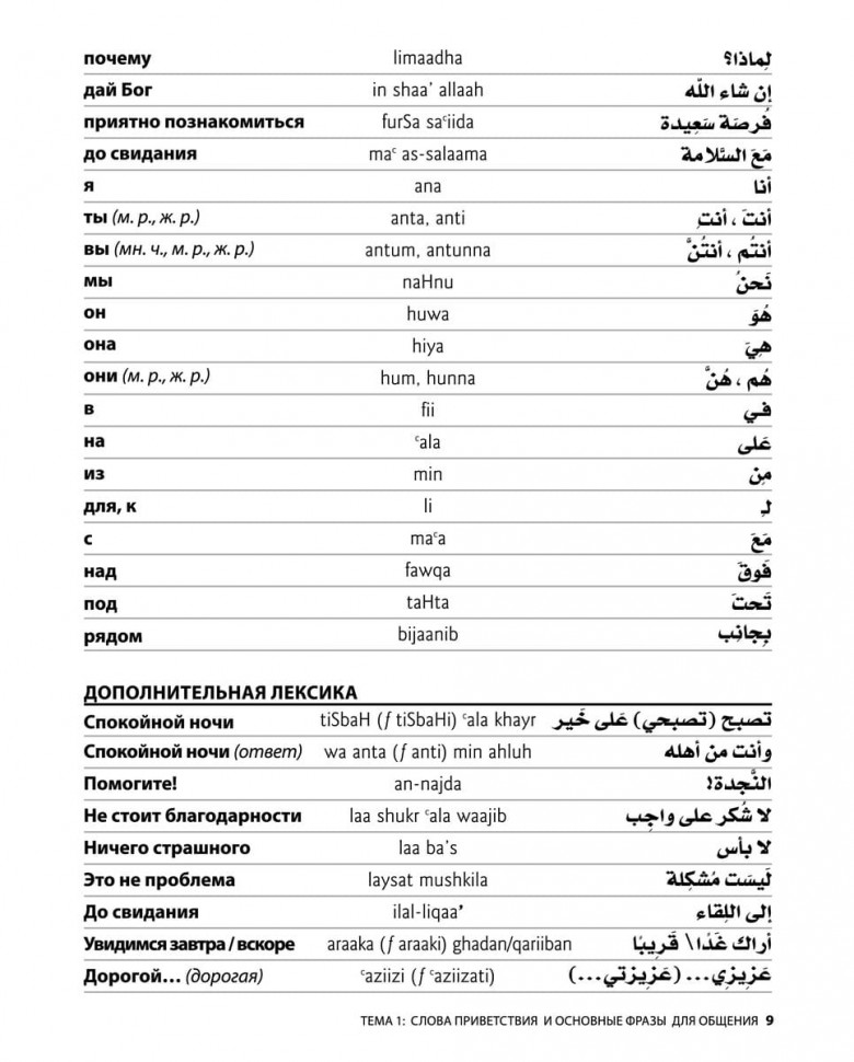 Арабский разговорный язык