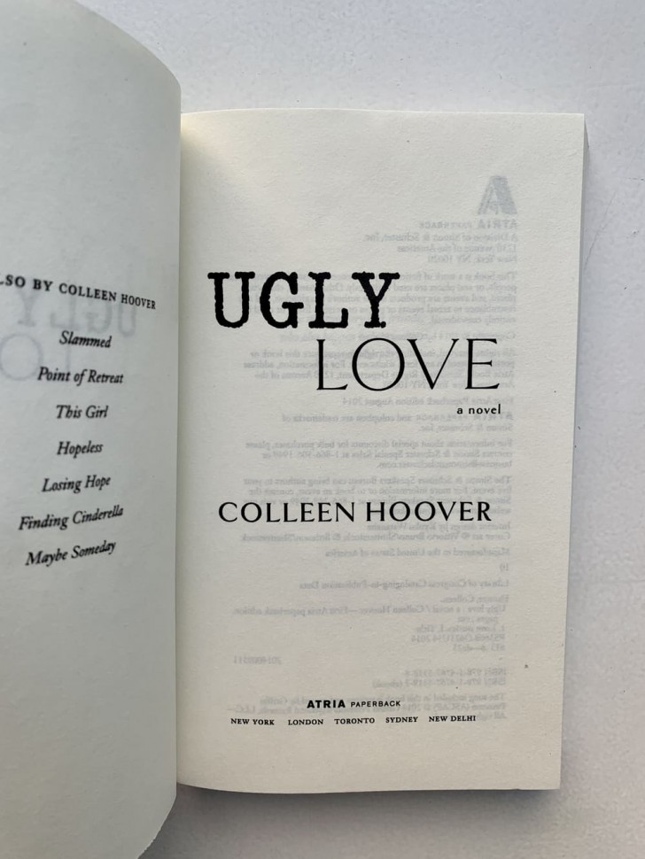 Colleen Hoover "Ugly love" / Колин Гувер "Уродливая любовь"