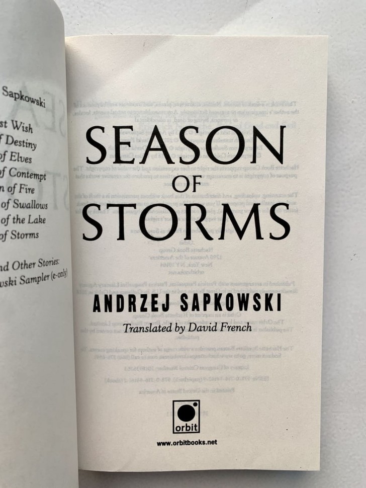 Andrzej Sapkowski "Season of Storms. The Witcher#6" / Анджей Сапковский "Сезон гроз. Ведьмак 6"